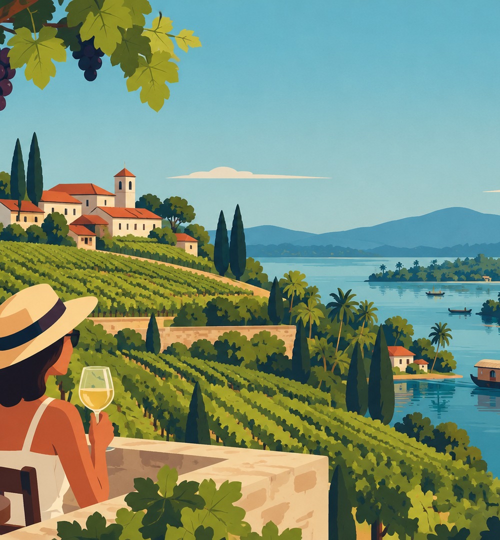 Nashik Vineyards Illustration